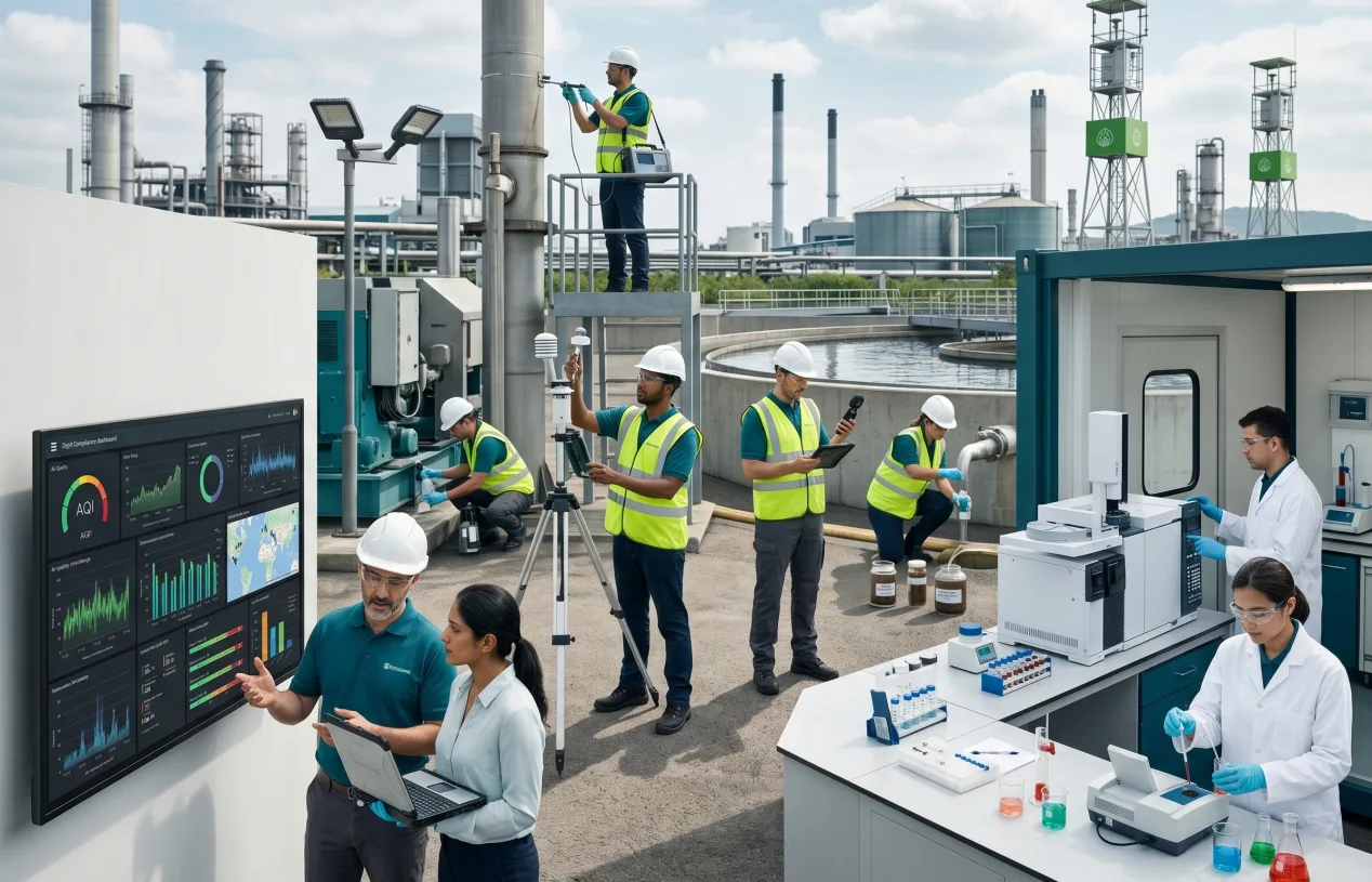 Stack emission and effluent water testing services